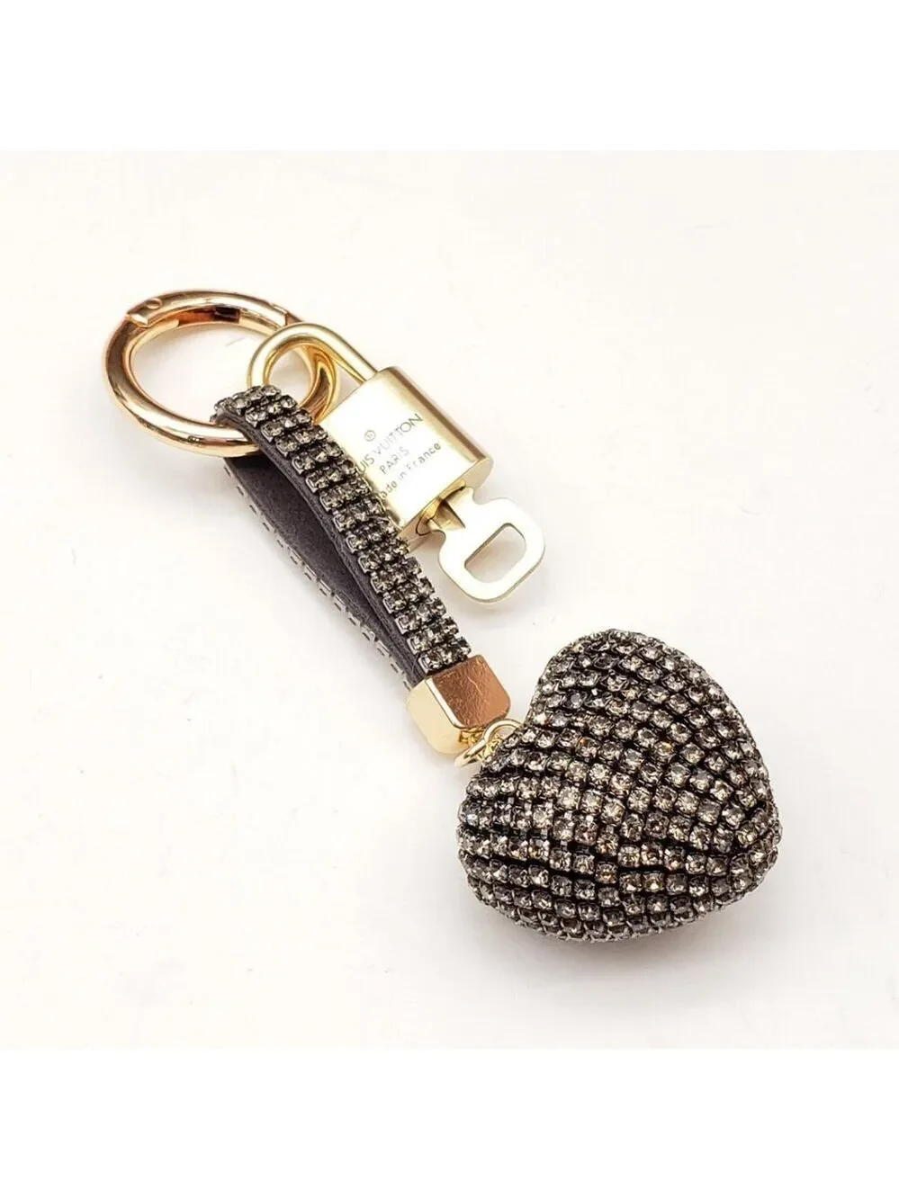 LV Gold Padlock 🔑 Authentic Louis Vuitton Charm + Unbranded Heart Keychain